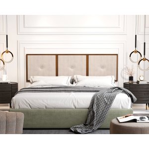 Painel Cabeceira Box King 1,95 Duda Madeira Bege - Comprar Moveis em Casa