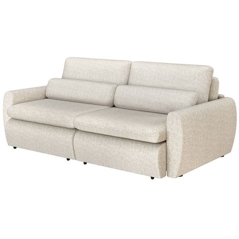 Conjunto Painel Suspenso Concept para Televisão 70 Polegadas com Sofá Charlie 3 Lugares Off White