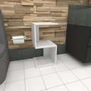 Ver imagem 3 de Armário Banheiro Auxiliar Banheiro Mesa Lateral para Vazo Sanitário Branco