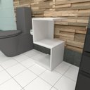 Ver imagem 1 de Armário Banheiro Auxiliar Banheiro Mesa Lateral para Vazo Sanitário Branco