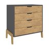Cômoda 4 Gavetas Madeira com Pés Wood - 2