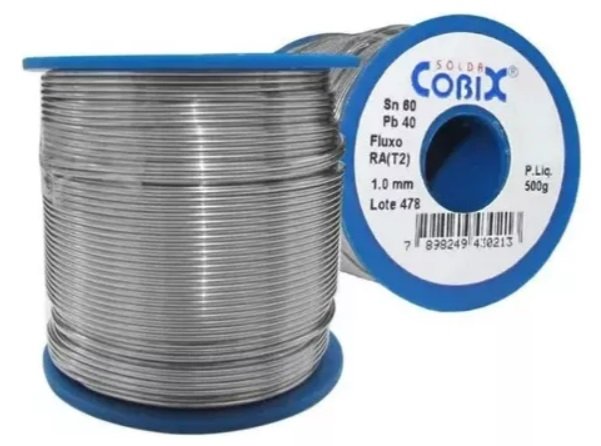 ROLO CARRETEL ESTANHO SOLDA  COBIX 60X40 1MM 500G AZUL - 3