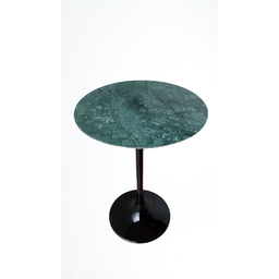 Mesa Saarinen Lateral de 41cm de Diâmetro, Tampo em Mármore Verde Guatemala. - 2