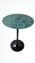 Ver imagem 1 de Mesa Saarinen Lateral de 41cm de Diâmetro, Tampo em Mármore Verde Guatemala.