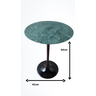 Mesa Saarinen Lateral de 41cm de Diâmetro, Tampo em Mármore Verde Guatemala. - 4