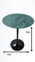 Ver imagem 4 de Mesa Saarinen Lateral de 41cm de Diâmetro, Tampo em Mármore Verde Guatemala.