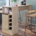 Ver imagem 1 de Bancada Balcão Gourmet Mesa Carvalho/Canela - Arte Cas Bancada Gourmet