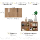 Ver imagem 4 de Aparador Buffet 4 portas Viena Multimóveis V3604 Rustic/Branco