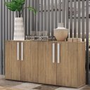 Ver imagem 3 de Aparador Buffet 4 portas Viena Multimóveis V3604 Rustic/Branco