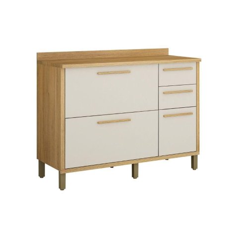 Balcão Cozinha 3 Portas 2 Gavetas 120cm Torino Valdemoveis