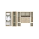 Ver imagem 2 de Guarda Roupa Dormitório Modulado Master Casal Queen 1,58 m Canto - Avelã Rústico e Ártico Rústico -