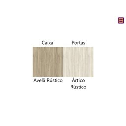 Guarda Roupa Dormitório Modulado Master Casal Queen 1,58 m Canto - Avelã Rústico e Ártico Rústico - - 5