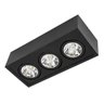 Plafon Sobrepor Preto Box P/ 3x AR70 Orluce ST2762 - 1