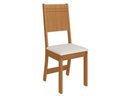 Ver imagem 4 de Conjunto Mesa Jantar Redonda 4 Cadeiras Indekes Maya Freijó Off White Linho