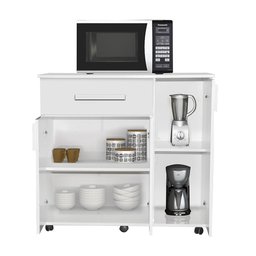 Balcão de Cozinha Mônaco Branco - Amélia Móveis - 1