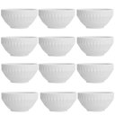 Ver imagem 1 de Conjunto 12 Tigelas Brancas 400ml Pequenas Porcelana Bowl Diamante 12,5cm Germer