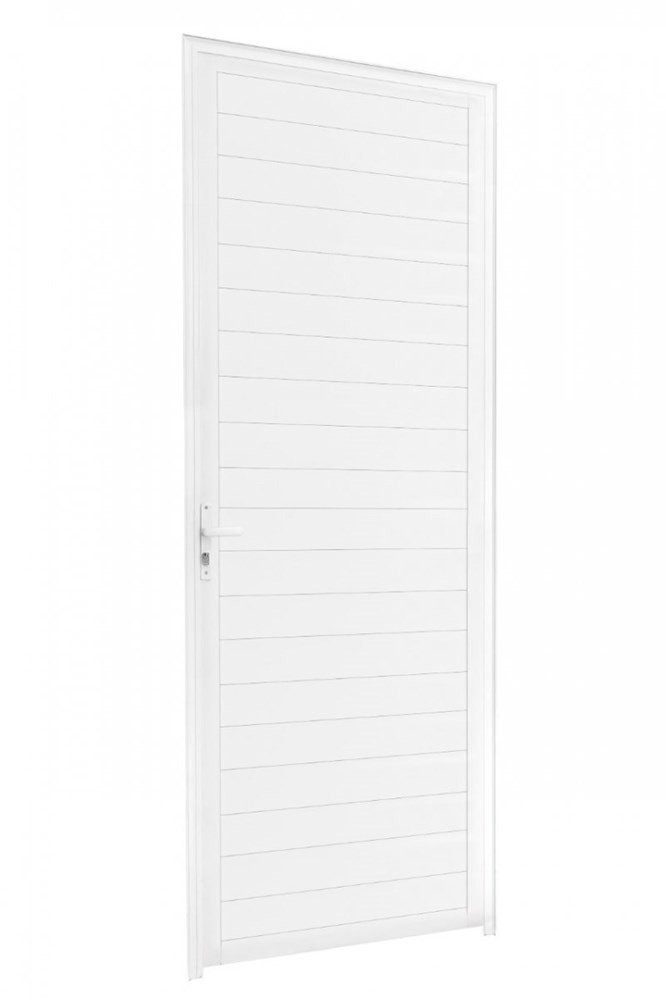 Porta Lambril 2,10 X 0,70 Direita Alumínio Branco - 2