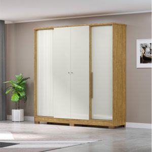 Guarda Roupa Casal 4 Portas 2 Gavetas Mônaco Espresso Móveis