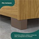 Ver mais imagens de Guarda Roupa Casal 4 Portas 2 Gavetas Mônaco Espresso Móveis Branco/Marrocos/Off White