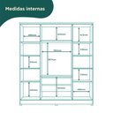 Ver imagem 5 de Guarda Roupa Casal 4 Portas 2 Gavetas Mônaco Espresso Móveis Branco/Marrocos/Off White