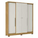 Ver imagem 6 de Guarda Roupa Casal 4 Portas 2 Gavetas Mônaco Espresso Móveis