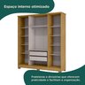 Guarda Roupa Casal 4 Portas 2 Gavetas Mônaco Espresso Móveis - 2