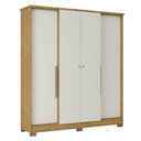 Ver imagem 6 de Guarda Roupa Casal 4 Portas 2 Gavetas Mônaco Espresso Móveis