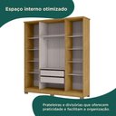 Ver imagem 2 de Guarda Roupa Casal 4 Portas 2 Gavetas Mônaco Espresso Móveis Branco/Marrocos/Off White
