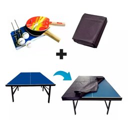 Mesa de Ping Pong Oficial Mdp 15mm Klopf 1001 + Kit Completo Ping Pong Klopf 5030 + Capa - 3