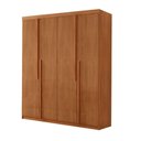 Ver imagem 2 de Guarda Roupa Solteiro Quioto Mdf com 4 Portas 2 Gavetas Moderna Mobília