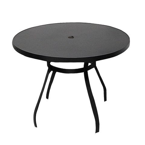 Mesa Ripada Redonda 1,00m Aluminio Area Externa Interna Luxo