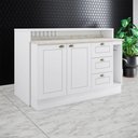 Ver imagem 2 de Bancada e Balcao Gourmet 146 Cm Ce817 Americana Branco Calcare Henn