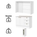 Ver imagem 5 de Bancada e Balcao Gourmet 146 Cm Ce817 Americana Branco Calcare Henn