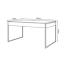 Ver imagem 3 de Mesa de Jantar Filadélfia Industrial Retangular Tampo Mdf 120cm X 75cm Branco Preto