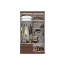 Ver imagem 2 de Guarda Roupa Solteiro 4 Portas e 2 Gavetas Zeus Branco - Lopas