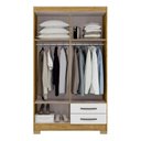 Ver imagem 2 de Guarda Roupa Solteiro 4 Portas 2 Gavetas Maceió Espresso Móveis