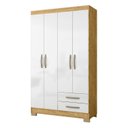 Ver imagem 3 de Guarda Roupa Solteiro 4 Portas 2 Gavetas Maceió Espresso Móveis