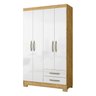 Guarda Roupa Solteiro 4 Portas 2 Gavetas Maceió Espresso Móveis - 3