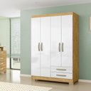 Ver imagem 1 de Guarda Roupa Solteiro 4 Portas 2 Gavetas Maceió Espresso Móveis