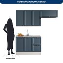 Ver imagem 4 de Cozinha Modulada 3 Peças 6 Portas 2 Gavetas com Balcão sem Tampo para Pia Unna