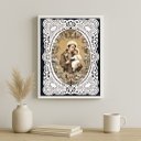 Ver imagem 1 de Quadro Santo Antônio Vintage - Renda 24x18cm - com Vidro:moldura Branca