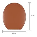 Ver imagem 2 de Assento Vaso Sanitário Tampa Oval Almofadado Slim Caramelo | Astra