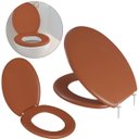 Ver imagem 1 de Assento Vaso Sanitário Tampa Oval Almofadado Slim Caramelo | Astra