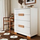 Ver imagem 1 de Cômoda 4 Gavetas com Corrediças Telescópicas Napoli Branco