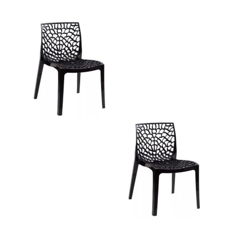 Kit com 2 Cadeiras de Jantar - Gruvyer Ajl Store 2 Cadeiras Gruvyer-polipropileno