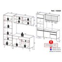 Ver imagem 5 de Armário de Cozinha Compacta 182cm com Leds Veneza Up Multimóveis V2020 Branco/Dourado