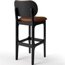 Ver imagem 7 de Banqueta Alta Para Cozinha Madeira Fixa Betta L02 Preto Couríssimo Marrom - Lyam Decor