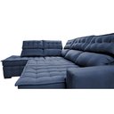 Ver imagem 5 de Sofá de Canto Esquerdo 2.65x2.30m Retrátil e Reclinável com Molas Ensacadas Cama inBox Nobre Azul