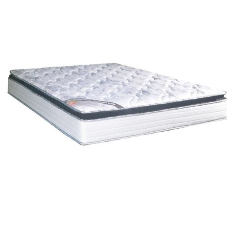Colchão King Molas Ensacadas D33 Pillow Top Americano Branco Bom Pastor