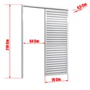 Ver imagem 2 de Porta de Correr Suspensa Veneziana Esq L.25 Branca 210x70 Brimak